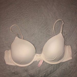 Pink Victoria’s Secret white bra 34C
